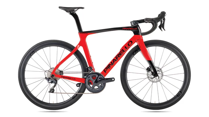 Pinarello Prince Disc Ultegra Di2 12 Speed Most Carbon Wheels Red and Black